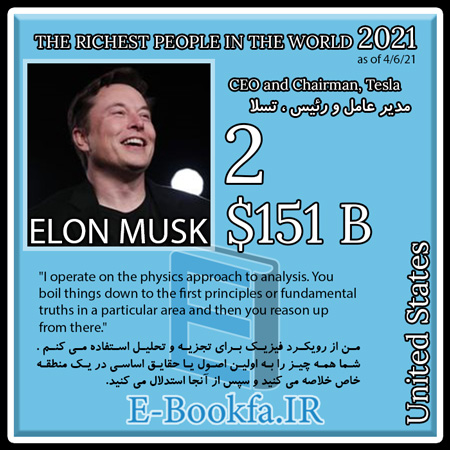 ثروتمندترین افراد جهان در سال 2021 - ELON MUSK - الون ماسک